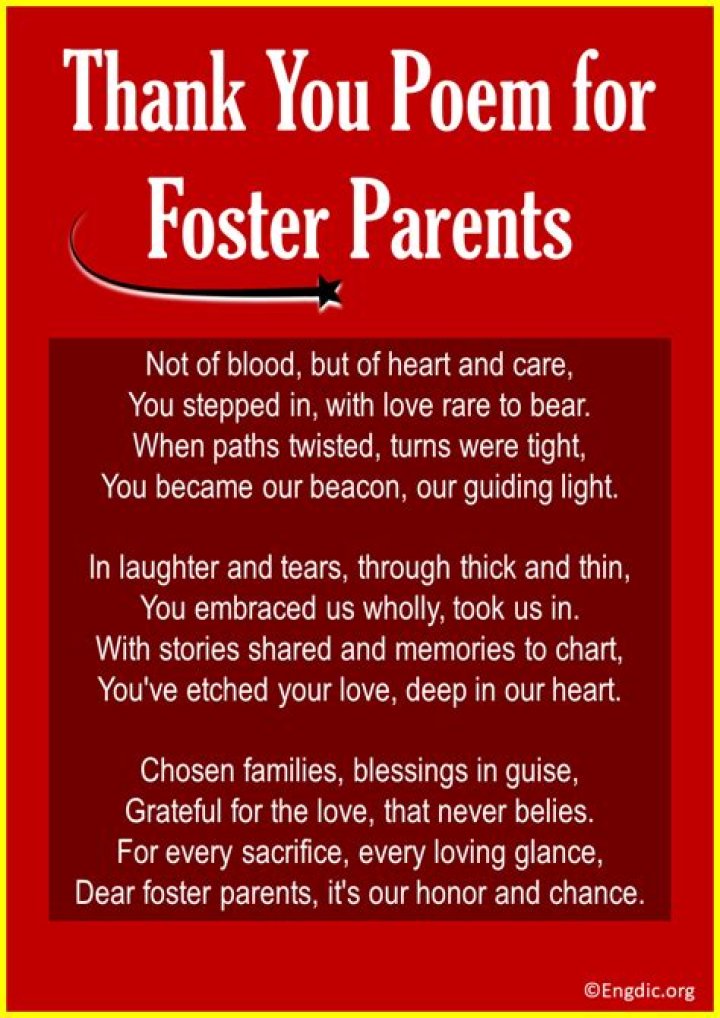 Discover The Heartfelt Appreciation In "Thank You Foster Parents" Poems