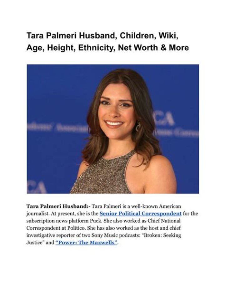 Tara Palmeri And Her Powerhouse Husband